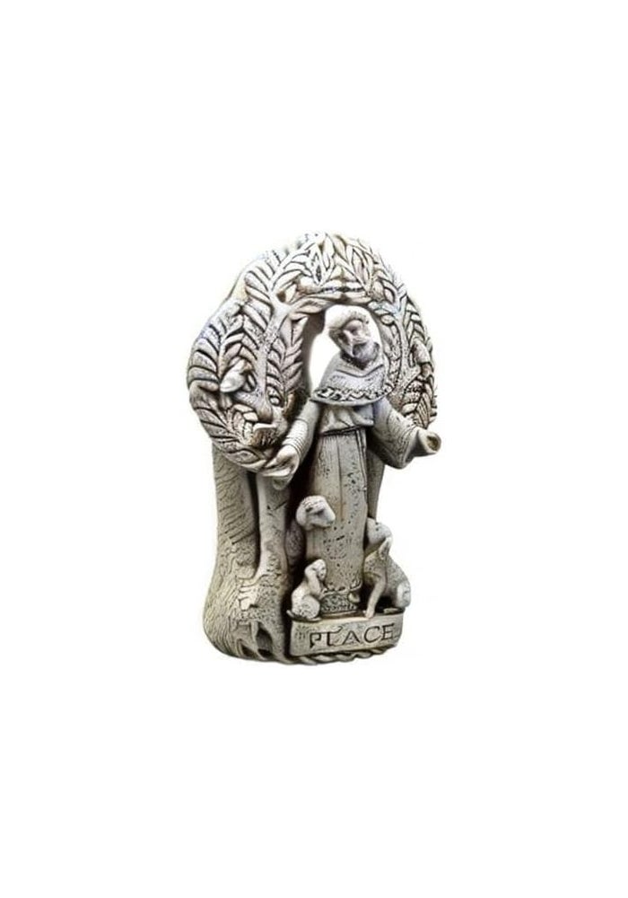 CB Patron Of Animals Saint St Francis Of Assisi Peace Tree Statue - 12.5 Inch Resin Garden Decor - Image 4